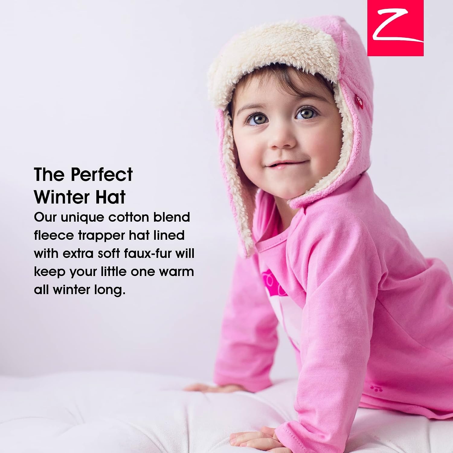 image:imageZutano Baby Toddler Fleece Trapper Hat Warm Winter Hat for Boys amp GirlsBlack
