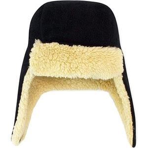 Zutano Baby Toddler Fleece Trapper Hat, Warm Winter Hat for Boys & Girls(Black)