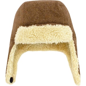Zutano Baby Toddler Fleece Trapper Hat, Warm Winter Hat for Boys & Girls(Mocha Heather)